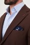 Straight Slim Fit Mono Collar Punto Stitched Men's Suit with Pocket Bag Coffee - 45479.26Y - 2