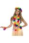 Colorful Hawaiian Necklace Crown Bracelet Set 4 Pieces