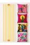 R'Eyla Cactus Decorative Runner 50X150 cm Yellow Ecru Striped Sun Patterned Tablecloth - 2