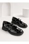Marsel Women's Black Patent Leather Cross-Strapped Buckle 2 cm Thick Sole Mary Jane Shoes