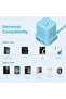 وصلة تمديد USB للشحن السريع PD3.0 بقوة 100 واط مقبس تمديد متعدد المقابس بخمسة اتجاهات (13 أمبير/3250 - 6