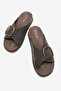 Single Buckle Women's Slippers Brown - 5