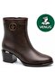Saranda Genuine Leather Orthopedic Heeled Women's Boots Brown