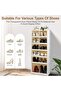 Freeway 18 Pairs Portable Foldable Shoe Rack – 9-Tier Collapsible Sneaker Storage Cabinet with Clear - 5