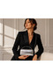 Women's Metallic Silver Metal Handle Rectangular Evening Dress Special Occasion Portfolio Bag - 2