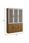 Wooden file cabinet with 3 doors