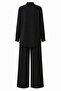 Black Gold Buttoned Design Shirt and Trousers Set - 8856 - 2
