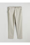 Beige Slim Fit Gabardine Men's Chino Trousers - 8