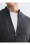 Esvab • Modern & Distinctive Standard Fit Stand Collar Men's Knitwear Cardigan - 3