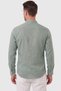 Men's Green Judge Collar Relaxed Fit Linen Look 100% Cotton Shirt 2602612 - 4