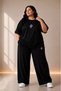Women's Plus Size Oversize Snake Print 2-Piece T-Shirt Pants Set Loose Fit Comfortable Casual XL 2XL 3XL 4XL 5XL 6XL 7XL 8XL - 2