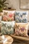 Amazon Palms Patterned 4-Piece Throw Pillow Cover Set