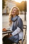 Blue Navy Blue Plaid Patterned Women's Shawl Striped Checkered Pattern Daily Shawl