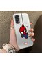 Redmi Note 11S Compatible Silicone Edge Hard Back Case Couple Phone Case Spider Man Patterned - 3