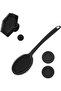 Back Double Sided Shower+Gentle Face Brush Black | Silicone Long-Handled+Gentle Face Brush Handle Bo