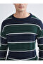 Esvab • Modern & Distinctive Zero Roba Collar Striped Men's Knitwear Sweater - 3