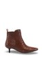 Rhea Flora Women's Pointed Toe Heeled Boots 0012415 3D Printed Brown - 7
