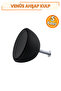 Venus Concave Polymer Button Handle 5 Pcs Matte Black 40 mm Cabinet Drawer Kitchen Wardrobe Furniture Cover - 7