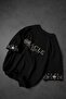 Men's Black Oracle Embroidered Oversize Tshirt - 4