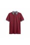 Unisex Burgundy Short Sleeve Polo Neck Lacoste T-Shirt – Suitable for School, High School Adult Use 100% Cotton - 4