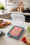 Covered Deli Storage Container Cheese Salami Sausage Storage Box - 2