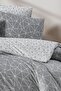Mavera 100% Cotton (Without Sheets) Double Duvet Cover Set Gray 200X220 cm - 2