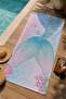 Pastel Pink Blue Mermaid Tail Patterned 70X150 Beach Towel - Digital Printed Bath Towel - 3