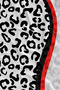 White Black Leopard and Red Wave Patterned 70X150 Beach Towel - Cotton Bath Towel - 2