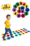 Twister 12 Pieces Colorful Felt Step Feet Hands Sensory Development Balance Skill Nursery Kindergarten Educational Toy Kid Stress Reliever - 7