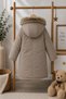 New Foiled Plush Furry Zippered Quilted Hooded Snow Puffer Winter Baby Boy Coat Children's Coat - 3