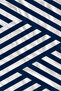 Navy Blue White Diagonal Geometric Striped 70X150 Beach Towel - Digital Printed Fade-Resistant Bath Towel - 2