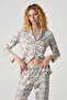 Floral Patterned Shirt Pajama Set - 4