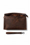 100% Genuine Crazy Cowhide Leather Titan Model Set of 6 (Handbag, Wallet, Glasses Case, Wristband, Keychain, and Handle) - 3