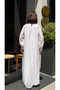 Women's Cape Detailed Sparkly Long Dress |   Lined, Shimmering and Flowy Model Long Sleeve Dress - 5