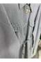 Lace-Up Linen Trousers Set with Stone Accents in Gray - 2