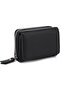 Women's small wallet black 10x8x4cm bi-fold coin purse.