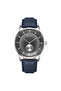 Men's Stainless Steel Watch, Blue Leather Band | Trn-Ss43