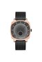 Men's Rose Gold Stainless Steel Watch, Black Mesh Band | Trnda45mm
