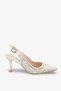 Jesiba Women's Evening Dress Shoes with Stone Heels - İnci