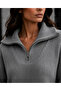 Women's Zippered Turtleneck Knit Sweater - 2