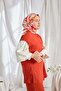 Twill Silk Scarf Abstract Red - 3