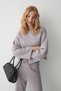 Sedna Women's Wide-Collar Wide-Leg Organic Cotton Lilac Top and Bottom Set - 2