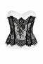 Black Lace White Corset