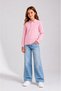 Girls & Boys Unisex Pink 100% Cotton Polo Collar Long and Short Sleeve 2-Piece T-Shirt Set - 3