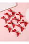 Pack of 10 Girls Red Bow Rhinestones Embellished Hair Accessories - 3