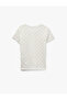 Slim Fit Cotton Crew Neck Short Sleeve Openwork Buttoned Cardigan - 2