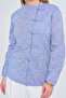 Women's Chinese Collar Crossed Buttoned Long Sleeve Shirt - 2