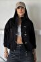 Women's Japanese Jacket Zr New Season Metal Decorated Buttoned Oversize Relaxed Fit Bomber Jacket - 4