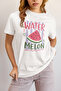 Water Melon Baskılı Regular Beyaz Tişört - 2