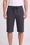 Men's Black and White Striped Combed Modal Capri - 2